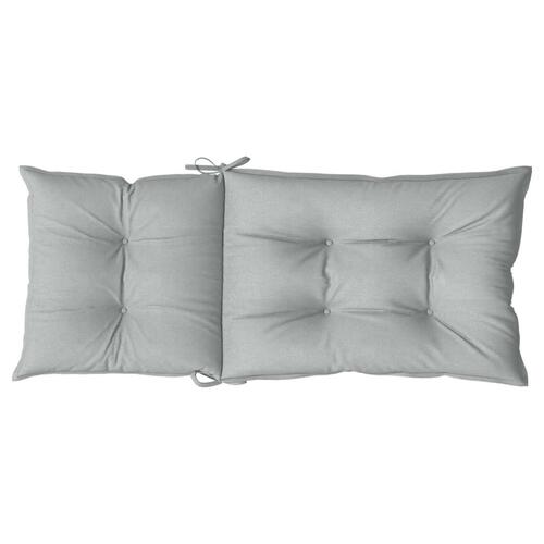 Stolehynder med høj ryg 2 stk. 120x50x7 cm stof lysegrå