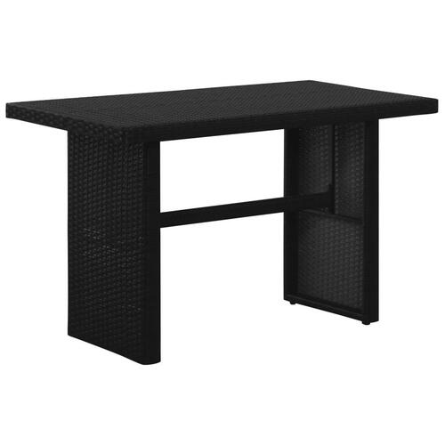 Haveloungesæt 3 dele med hynder polyrattan sort
