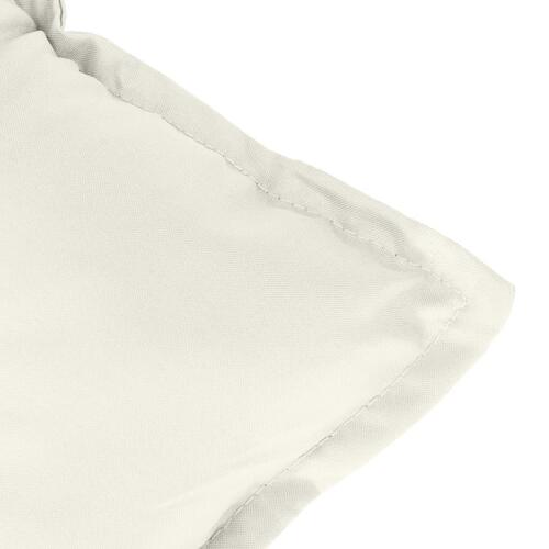 Stolehynder med høj ryg 2 stk. 120x50x7 cm stof cremefarvet