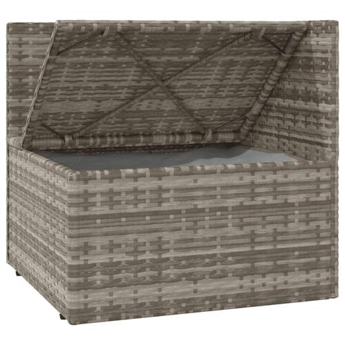 Hjørnemodul til havesofa med hynde 57x57x56 cm polyrattan grå
