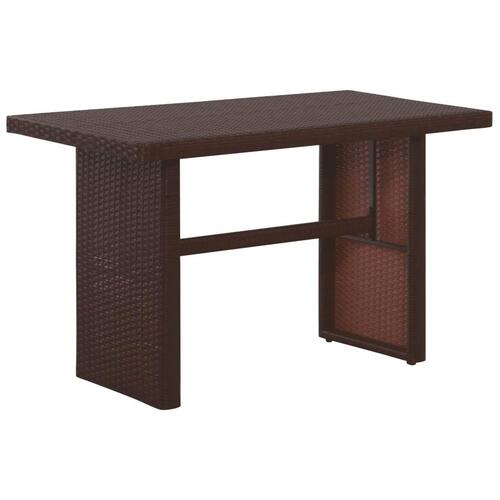 Bistrosæt 3 dele med hynder polyrattan brun