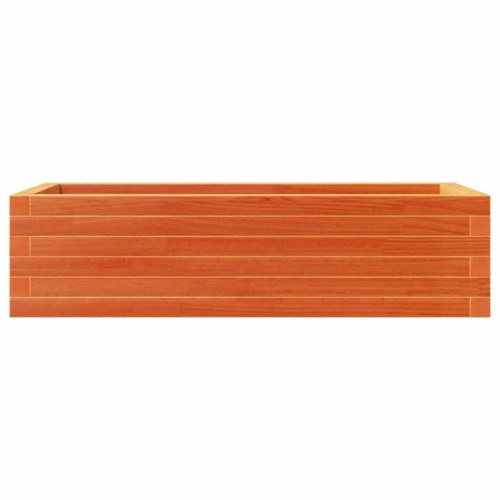 Plantekasse 90x40x23 cm massivt fyrretræ gyldenbrun
