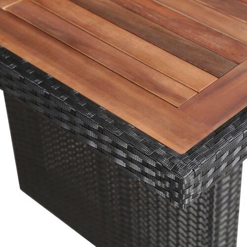 Havebord i polyrattan og massivt akacietræ 240 x 90 x 74 cm