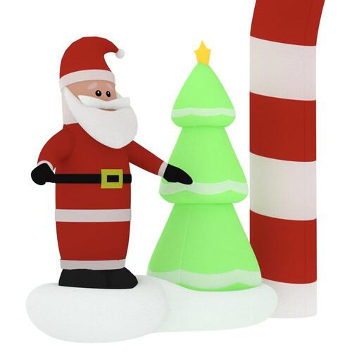 Oppustelig juleport med LED'er 260 cm