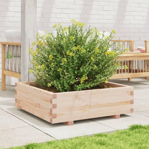 Plantekasse 80x80x26,5 cm massivt fyrretræ