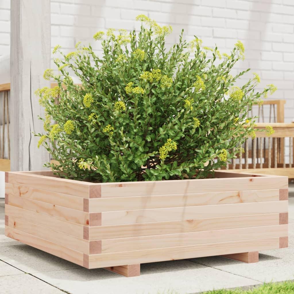 Plantekasse 70x70x26,5 cm massivt fyrretræ