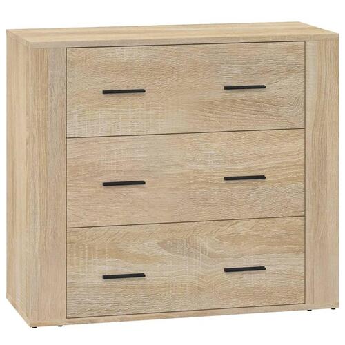 Skænk 80x33x70 cm konstrueret træ sonoma-eg