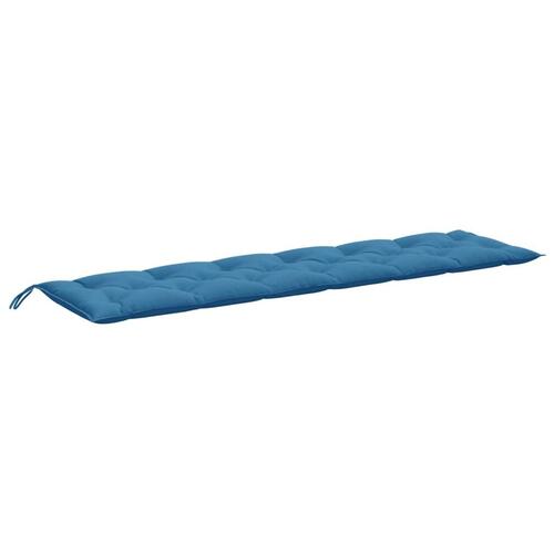 Hynder til havebænk 2 stk. 200x50x7 cm stof meleret blå
