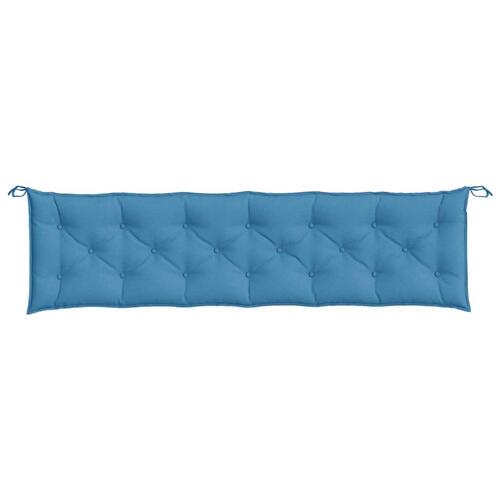 Hynder til havebænk 2 stk. 200x50x7 cm stof meleret blå