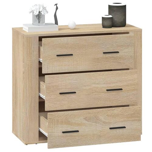 Skænk 80x33x70 cm konstrueret træ sonoma-eg