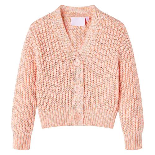 Strikket cardigan til børn str. 116 lyserød