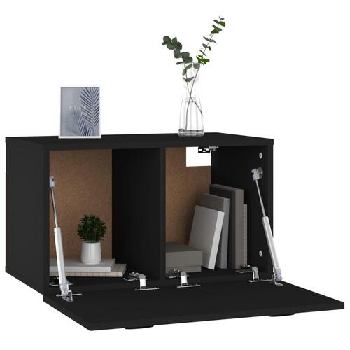 Vægskab 60x36,5x35 cm konstrueret træ sort