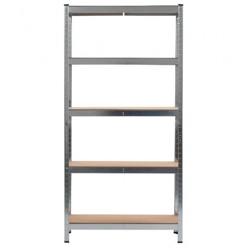 Opbevaringsreoler 2 stk. 90 x 30 x 180 cm cm stål og MDF sølv