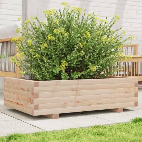 Plantekasse i massivt fyrretræ - 90 x 60 x 26,5 cm