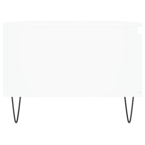 Sofabord 90x50x36,5 cm konstrueret træ hvid