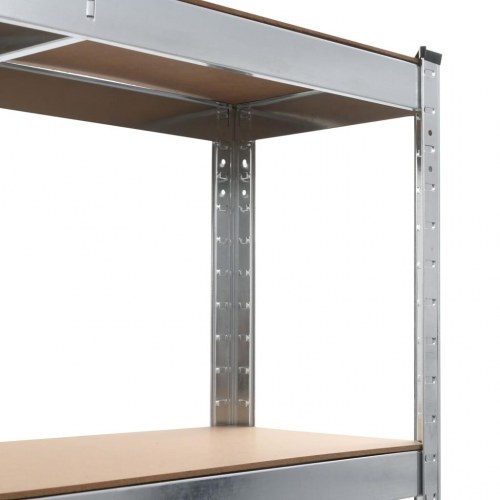 Opbevaringsreoler 2 stk. 90 x 30 x 180 cm cm stål og MDF sølv