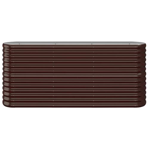 Plantekasse 152x40x68 cm pulverlakeret stål brun