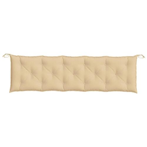 Hynder til havebænk 2 stk. 180x50x7 cm stof meleret beige