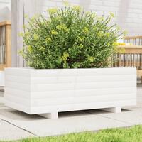 Plantekasse 70x40x26,5 cm massivt fyrretræ hvid