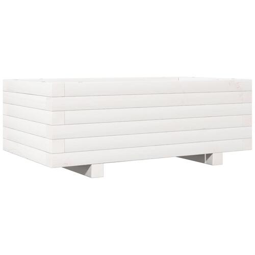 Plantekasse 70x40x26,5 cm massivt fyrretræ hvid
