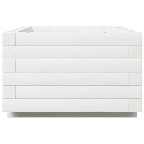 Plantekasse 70x40x26,5 cm massivt fyrretræ hvid