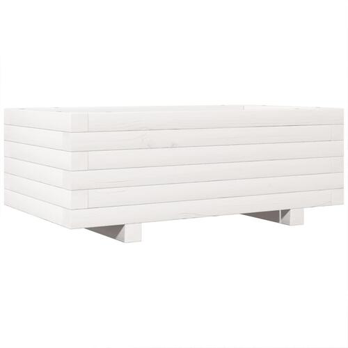 Plantekasse 70x40x26,5 cm massivt fyrretræ hvid