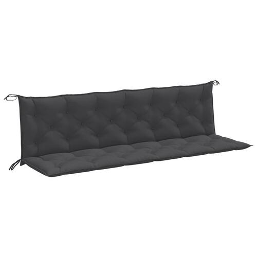 Hynder til havebænk 2 stk. 200x50x7 cm stof meleret antracitgrå