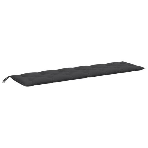 Hynder til havebænk 2 stk. 200x50x7 cm stof meleret antracitgrå