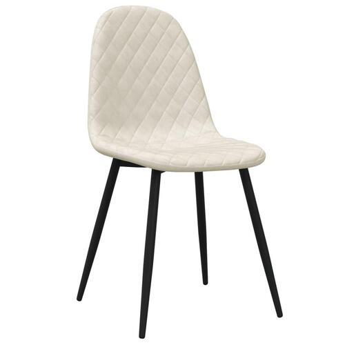 Spisebordsstole 4 stk. velour cremehvid