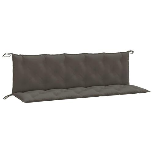 Hynder til havebænk 2 stk. 180x50x7 cm stof meleret mørkegrå