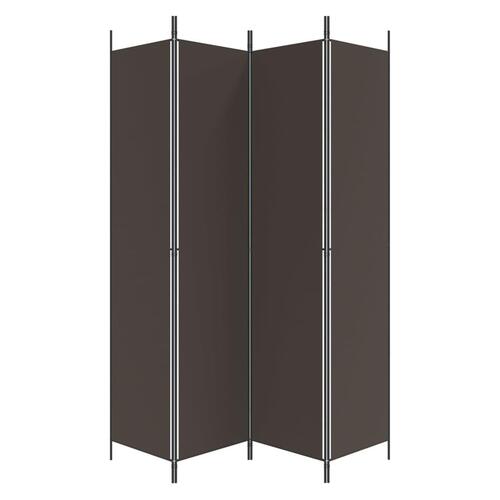 4-panels rumdeler 200x220 cm stof brun