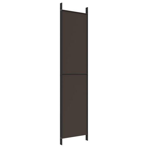 4-panels rumdeler 200x220 cm stof brun