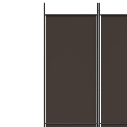 4-panels rumdeler 200x220 cm stof brun