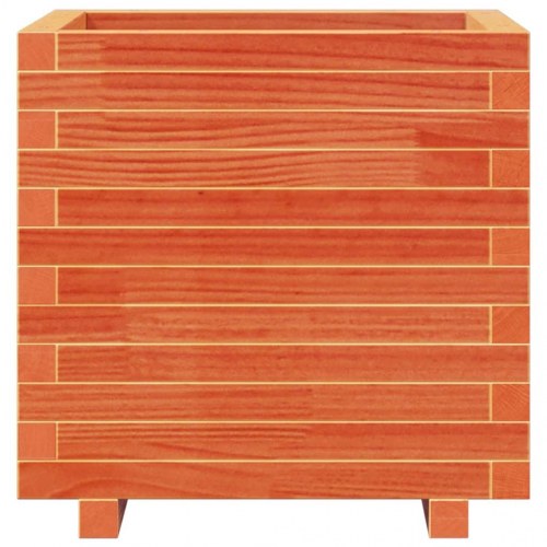 Plantekasse i massivt fyrretræ 50 x 50 x 49,5 cm - gyldenbrun