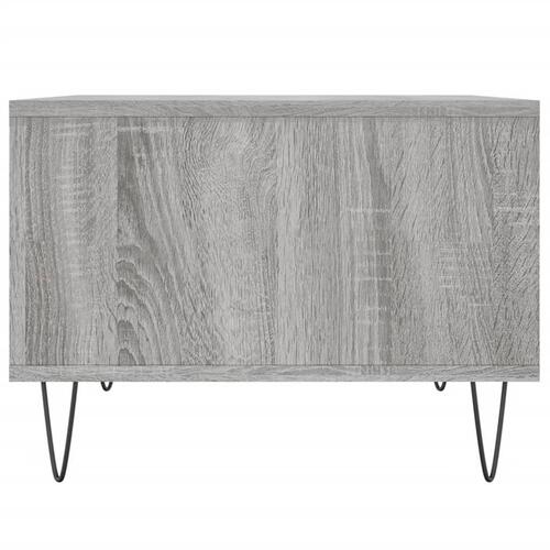 Sofabord 60x50x36,5 cm konstrueret træ grå sonoma-eg