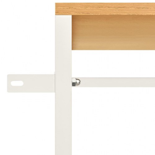 Tøjstativ 90x40x213 cm metal og spånplader hvid og egetræ