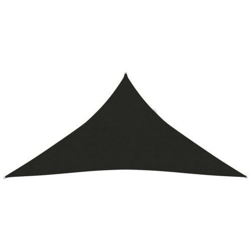 Solsejl 160 g/m² - trekant 3,6 × 3,6 × 3,6 m - sort HDPE