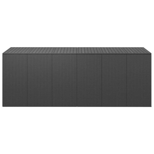 Hyndeboks 291x100,5x104 cm polyrattan sort