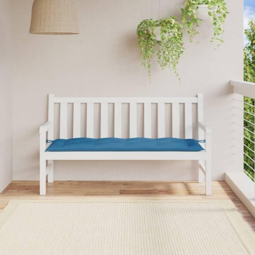 Bænkehynde til havebænk 150 x 50 x 7 cm - meleret blå