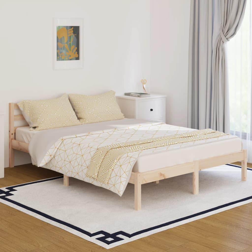 Sengeramme 140x200 cm massivt fyrretræ