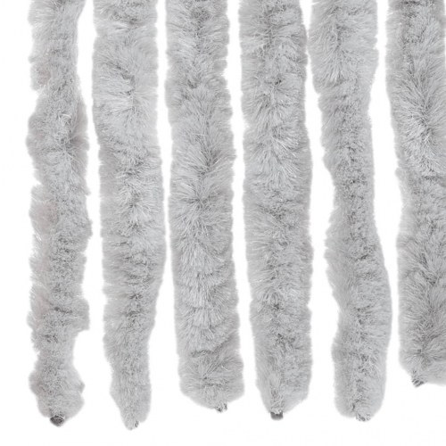 Flueforhæng 56 × 185 cm i chenille - grå dørgardin mod insekter