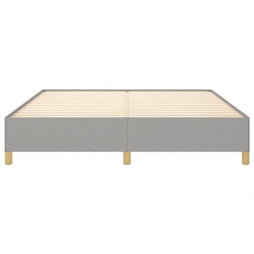 Boxspring sengeramme 180×200 cm - stof, lysegrå