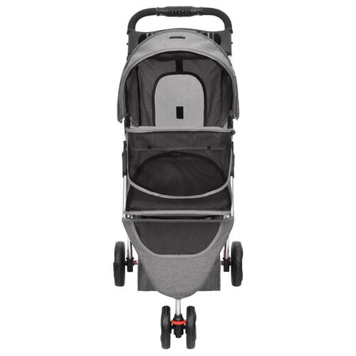 Foldbar hundeklapvogn 80x46x98 cm oxfordstof grå
