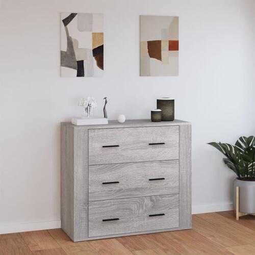 Skænk 80x33x70 cm konstrueret træ grå sonoma-eg