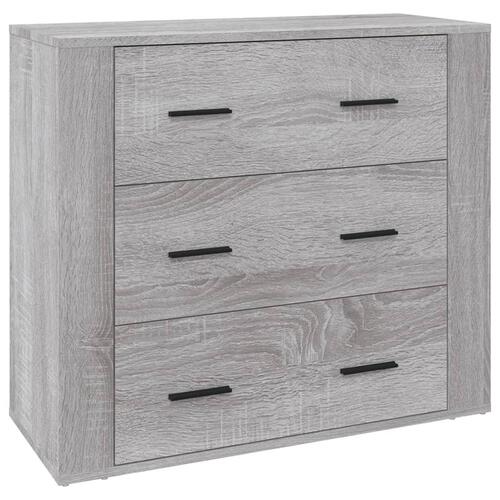 Skænk 80x33x70 cm konstrueret træ grå sonoma-eg
