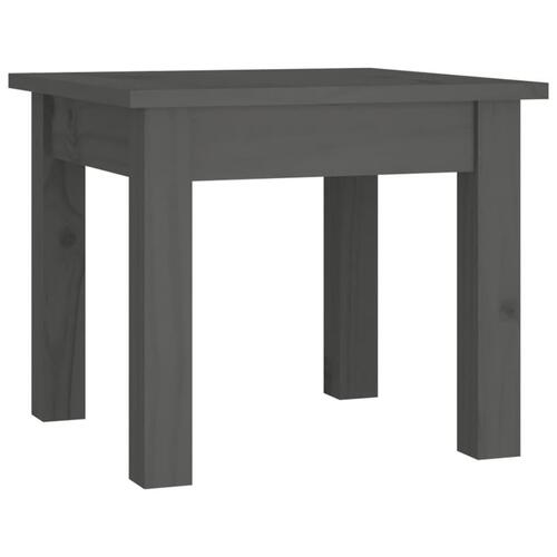 Sofabord 35x35x30 cm massivt fyrretræ grå