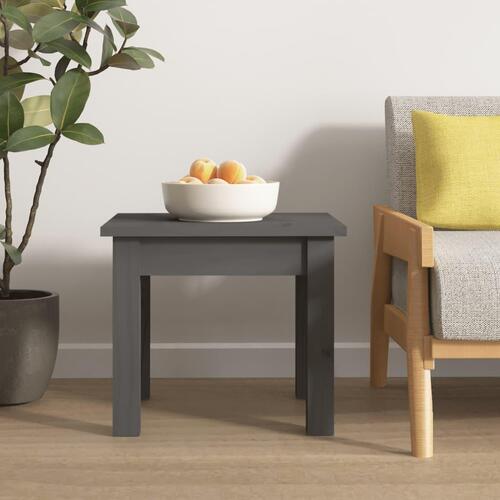 Sofabord 35x35x30 cm massivt fyrretræ grå