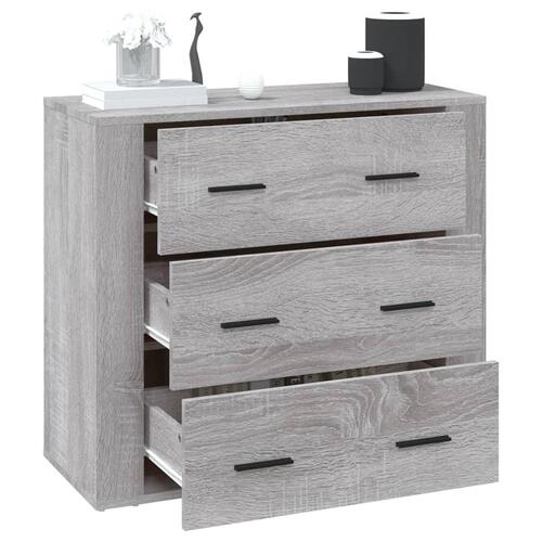 Skænk 80x33x70 cm konstrueret træ grå sonoma-eg