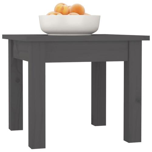 Sofabord 35x35x30 cm massivt fyrretræ grå