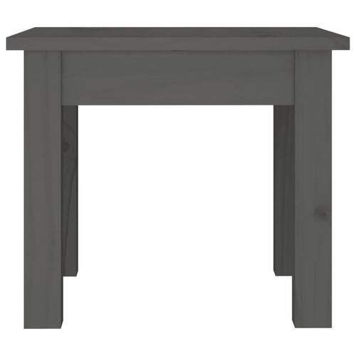 Sofabord 35x35x30 cm massivt fyrretræ grå